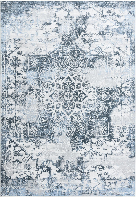 Aegean Elegance Washables Collection Area Rug -  Serifos Rectangle Navy Blue Main