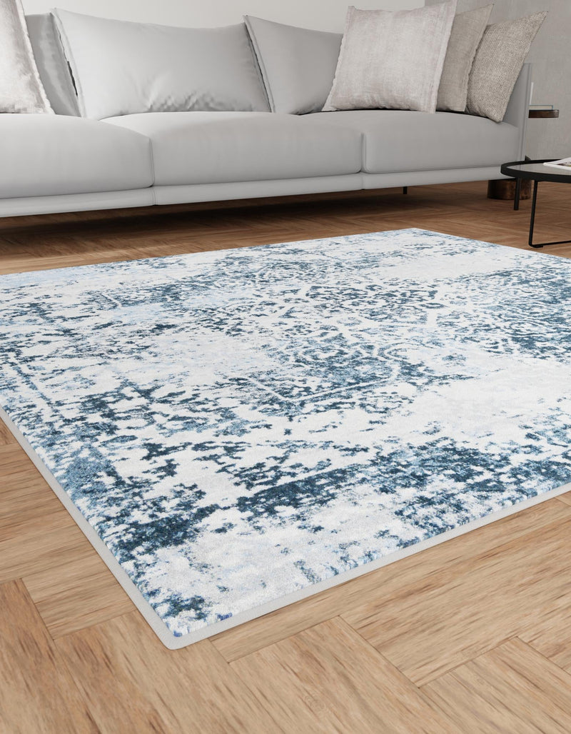 Aegean Elegance Washables Collection Area Rug -  Serifos Square Navy Blue  lifestyle 59