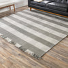 Sustainable Grid Indoor-Outdoor Oasis Collection Area Rug - Savannah Square Gray  lifestyle 160