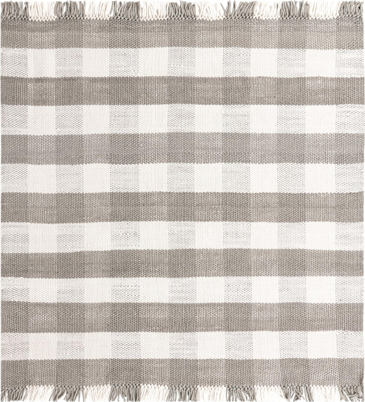 Sustainable Grid Indoor-Outdoor Oasis Collection Area Rug - Savannah Square Gray  lifestyle 161