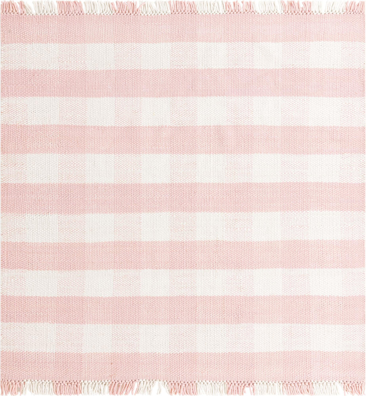 Sustainable Grid Indoor-Outdoor Oasis Collection Area Rug - Savannah Square Pink  lifestyle 164