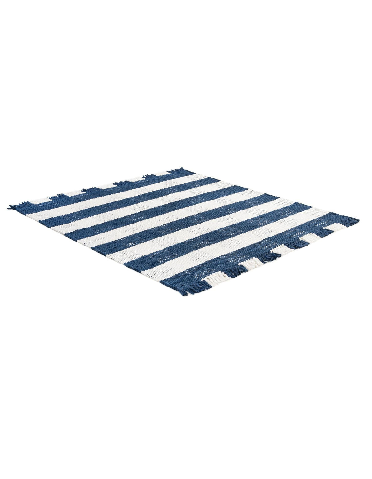 Sustainable Grid Indoor-Outdoor Oasis Collection Area Rug - Savannah Square Navy Blue  lifestyle 92