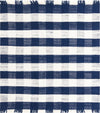 Sustainable Grid Indoor-Outdoor Oasis Collection Area Rug - Savannah Square Navy Blue  lifestyle 71
