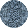Aegean Elegance Washables Collection Area Rug -  Mykonos Round Navy Blue  lifestyle 50