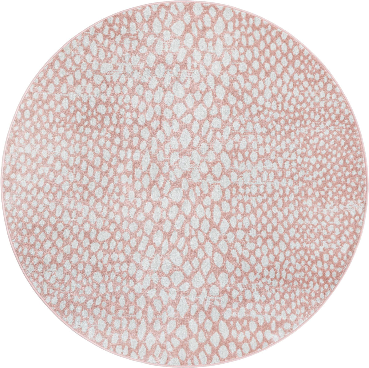 Aegean Elegance Washables Collection Area Rug -  Mykonos Round Rose Pink  lifestyle 49