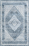 Aegean Elegance Washables Collection Area Rug -  Delos Rectangle Navy Blue  lifestyle 4