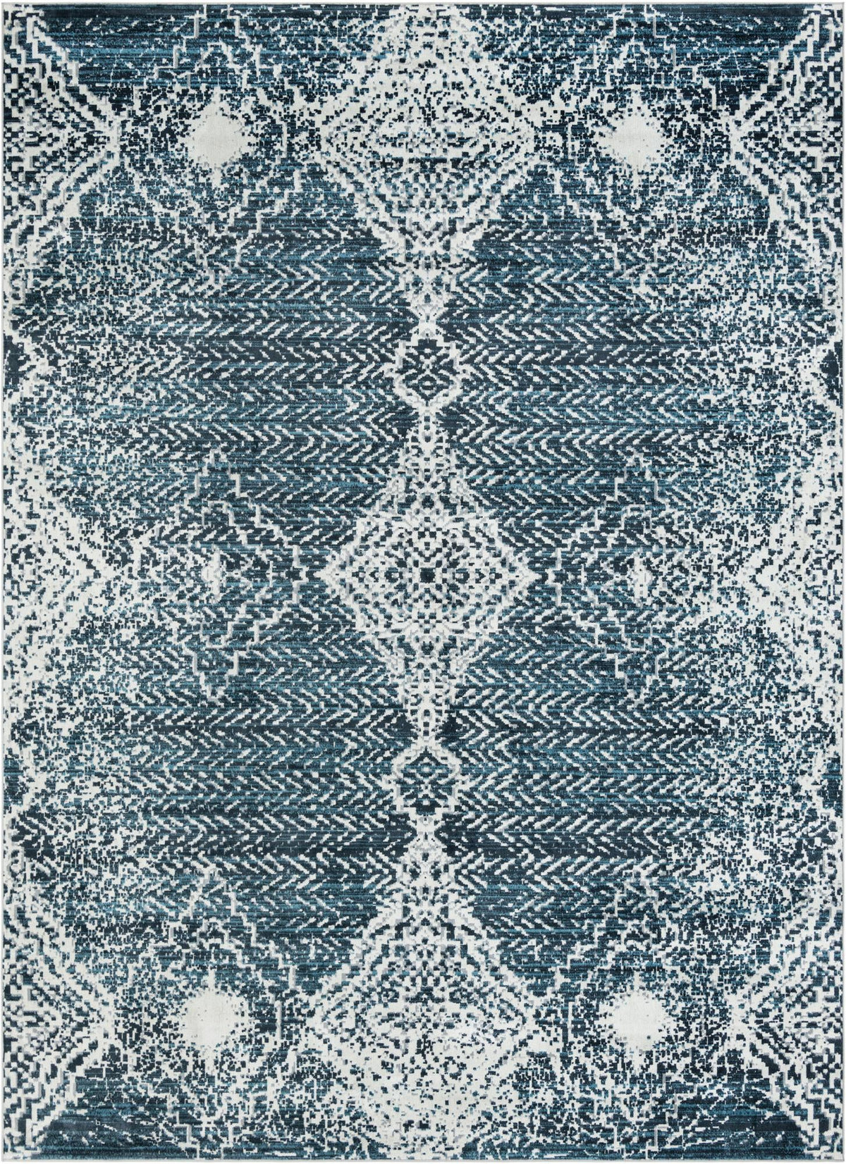 Aegean Elegance Washables Collection Area Rug -  Naxos Rectangle Navy Blue  lifestyle 2