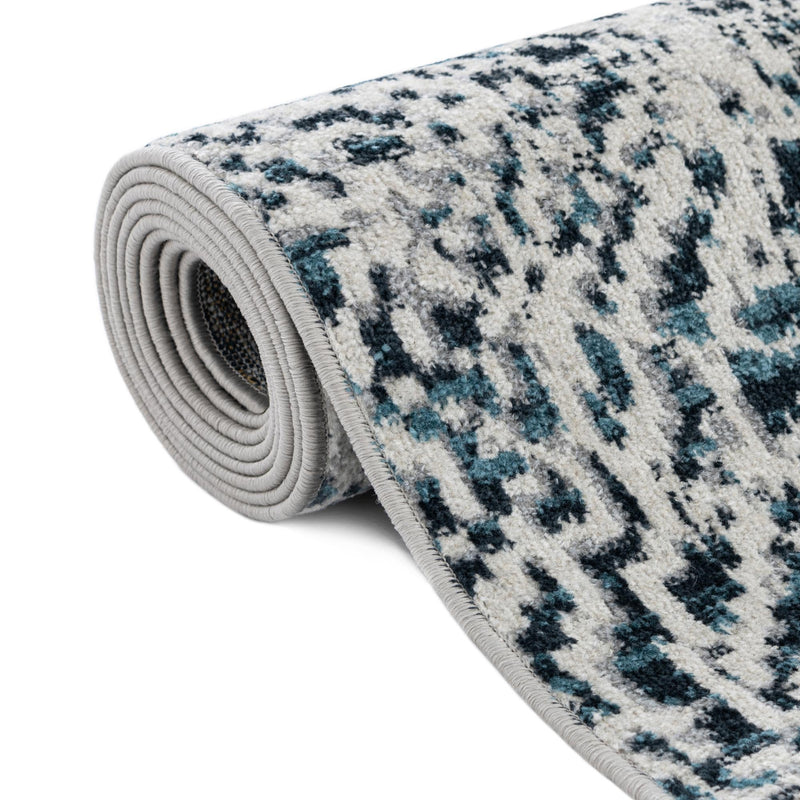 Aegean Elegance Washables Collection Area Rug -  Naxos Round Navy Blue  lifestyle 81