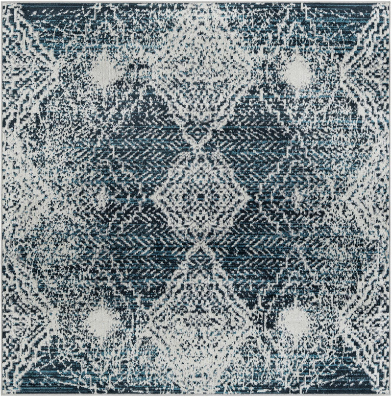 Aegean Elegance Washables Collection Area Rug -  Naxos Square Navy Blue  lifestyle 20