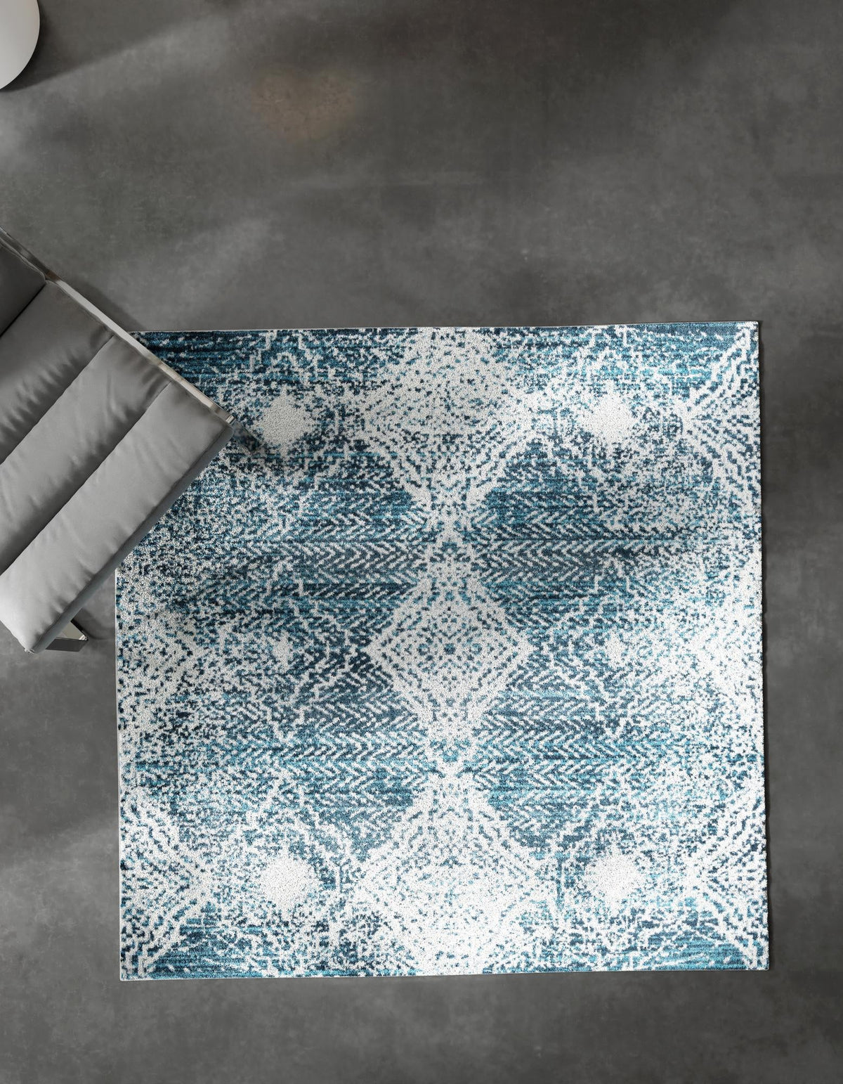 Aegean Elegance Washables Collection Area Rug -  Naxos Square Navy Blue  lifestyle 97