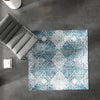 Aegean Elegance Washables Collection Area Rug -  Naxos Square Navy Blue  lifestyle 113