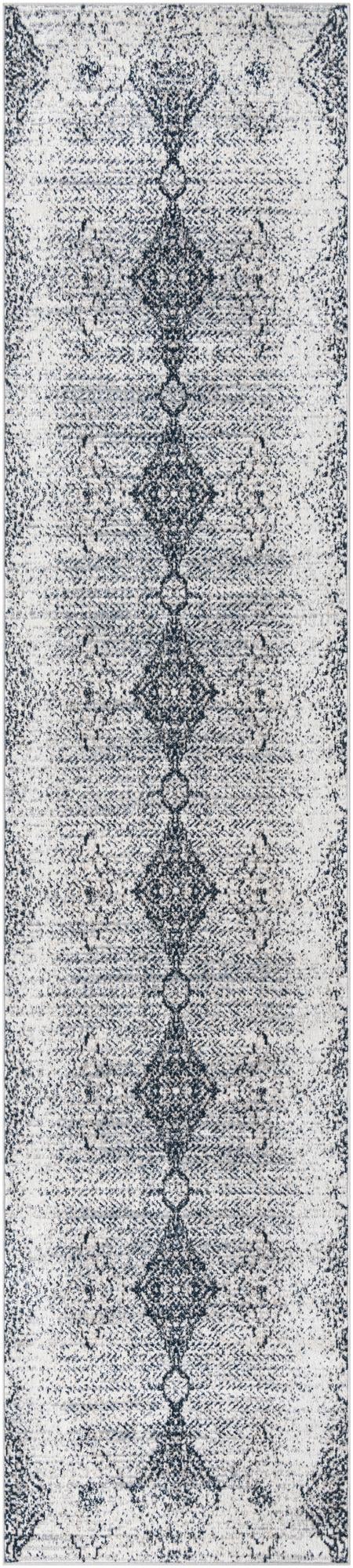 Aegean Elegance Washables Collection Area Rug -  Naxos Runner Black and White  lifestyle 16