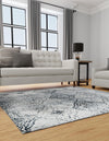 Aegean Elegance Washables Collection Area Rug -  Naxos Square Black and White  lifestyle 30