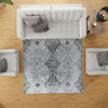 Aegean Elegance Washables Collection Area Rug -  Naxos Square Black and White  lifestyle 112