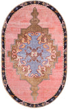 Heritage Elegance Collection Area Rug -  Winterthur (Pink) Oval Pink  lifestyle 11