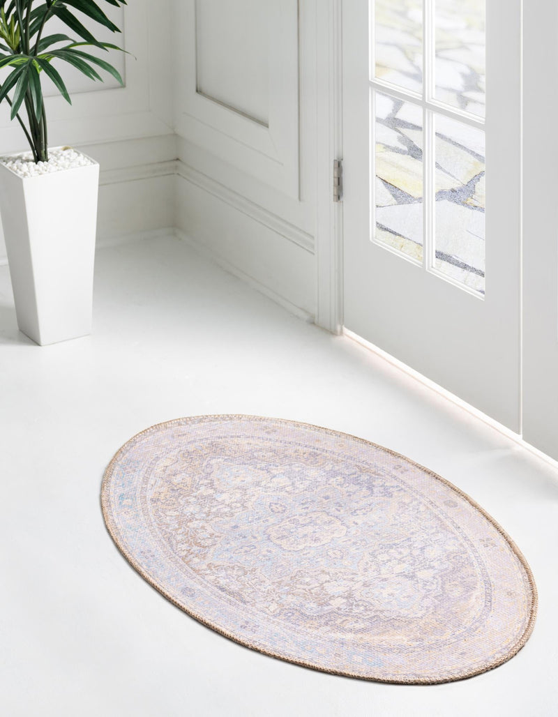 Heritage Elegance Collection Area Rug -  Schonbrunn Oval Cream  lifestyle 32