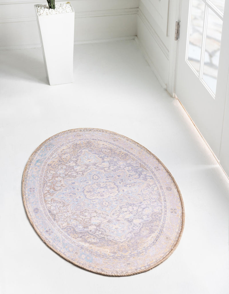 Heritage Elegance Collection Area Rug -  Schonbrunn Oval Cream  lifestyle 41