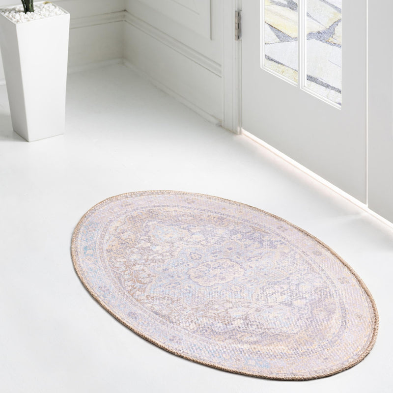 Heritage Elegance Collection Area Rug -  Schonbrunn Oval Cream  lifestyle 61