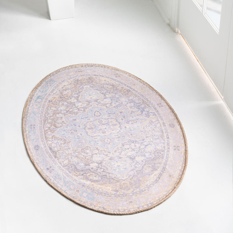 Heritage Elegance Collection Area Rug -  Schonbrunn Oval Cream  lifestyle 65