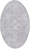 Heritage Elegance Collection Area Rug -  Windsor (Gray) Oval Gray  lifestyle 16