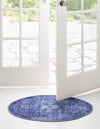 Heritage Elegance Collection Area Rug -  Windsor (Navy Blue) Oval Navy Blue  lifestyle 23