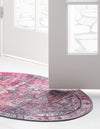 Heritage Elegance Collection Area Rug -  Windsor (Pink) Oval Pink  lifestyle 26