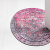 Heritage Elegance Collection Area Rug -  Windsor (Pink) Oval Pink  lifestyle 70
