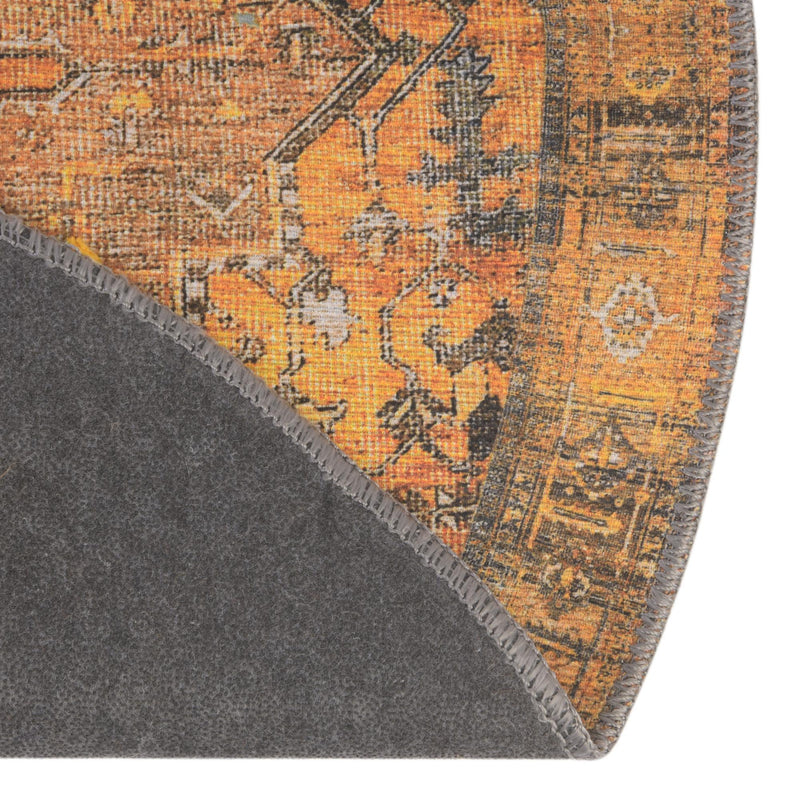 Heritage Elegance Collection Area Rug -  Windsor (Yellow) Oval Yellow  lifestyle 44