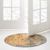 Heritage Elegance Collection Area Rug -  Windsor (Yellow) Oval Yellow  lifestyle 67