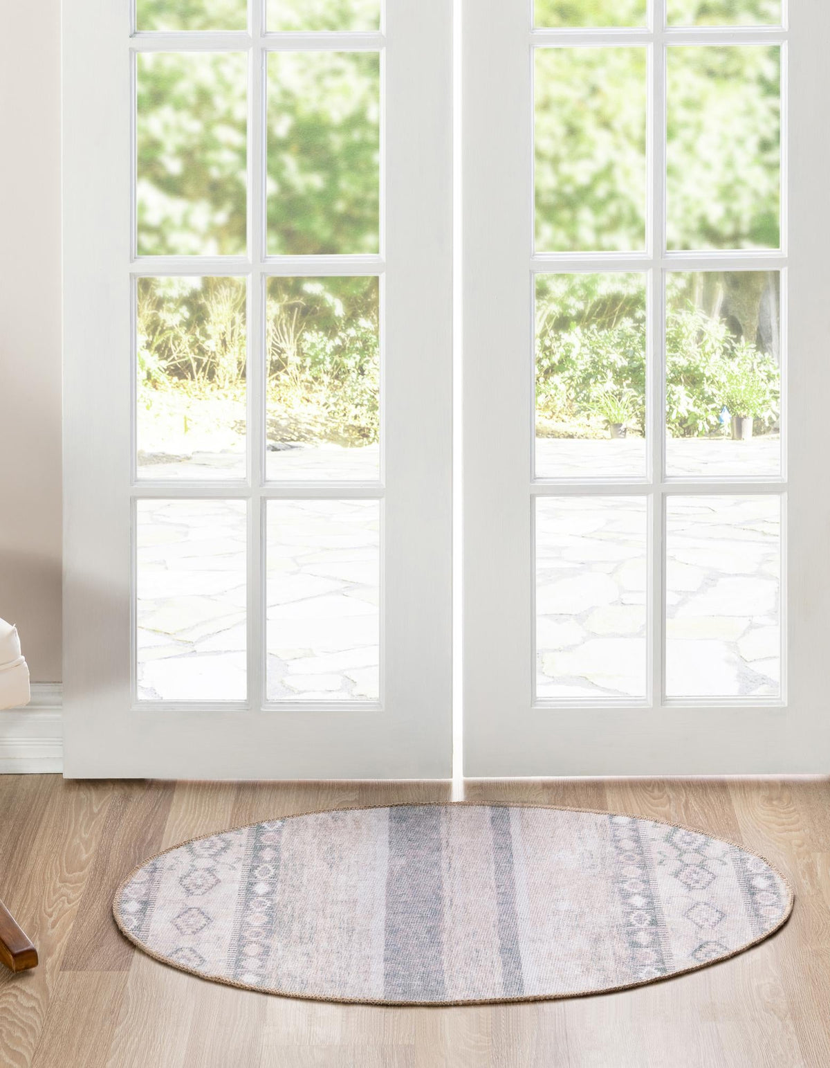 Heritage Elegance Collection Area Rug -  Edinburgh Oval Gray  lifestyle 62
