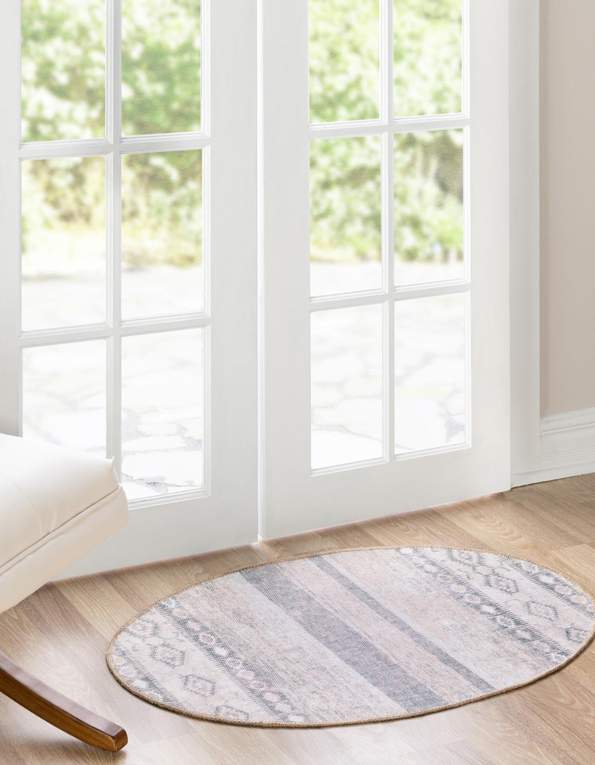 Heritage Elegance Collection Area Rug -  Edinburgh Oval Gray  lifestyle 73