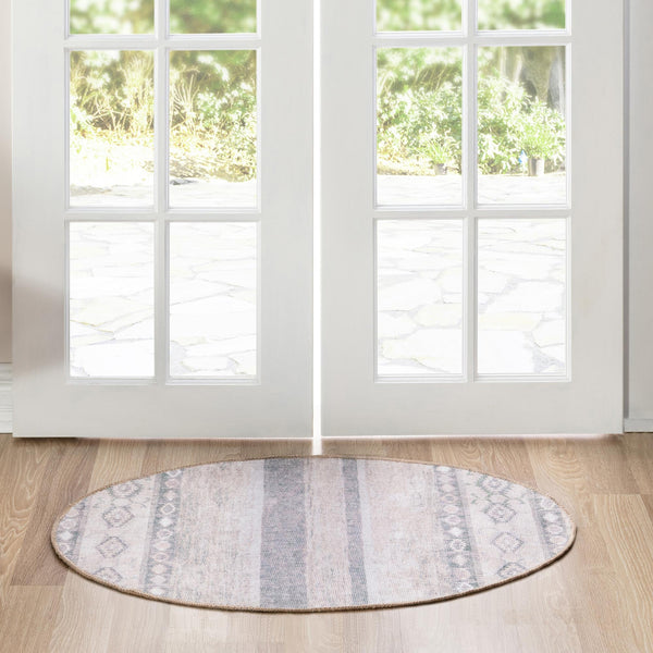 Heritage Elegance Collection Area Rug -  Edinburgh Oval Gray  lifestyle 100