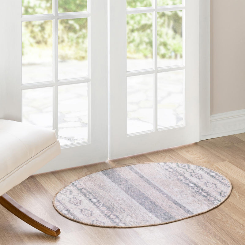 Heritage Elegance Collection Area Rug -  Edinburgh Oval Gray  lifestyle 111
