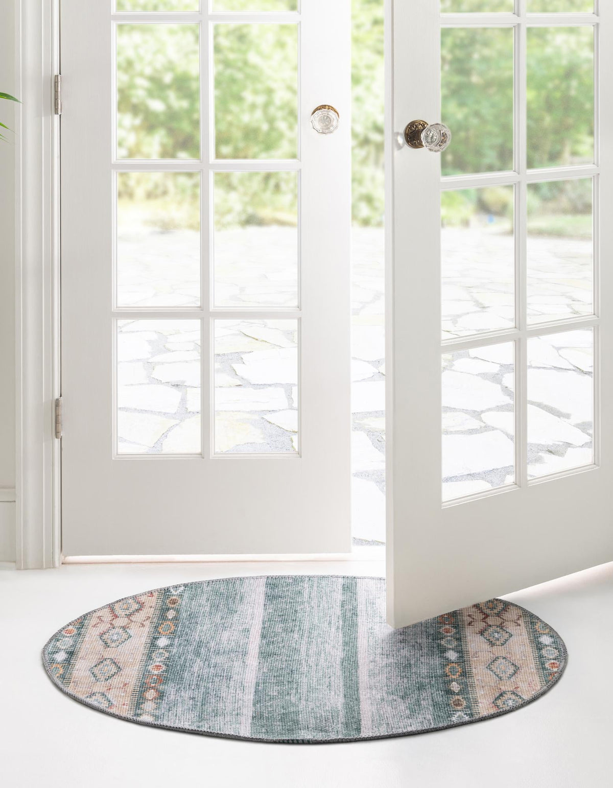 Heritage Elegance Collection Area Rug -  Edinburgh Oval Green  lifestyle 54