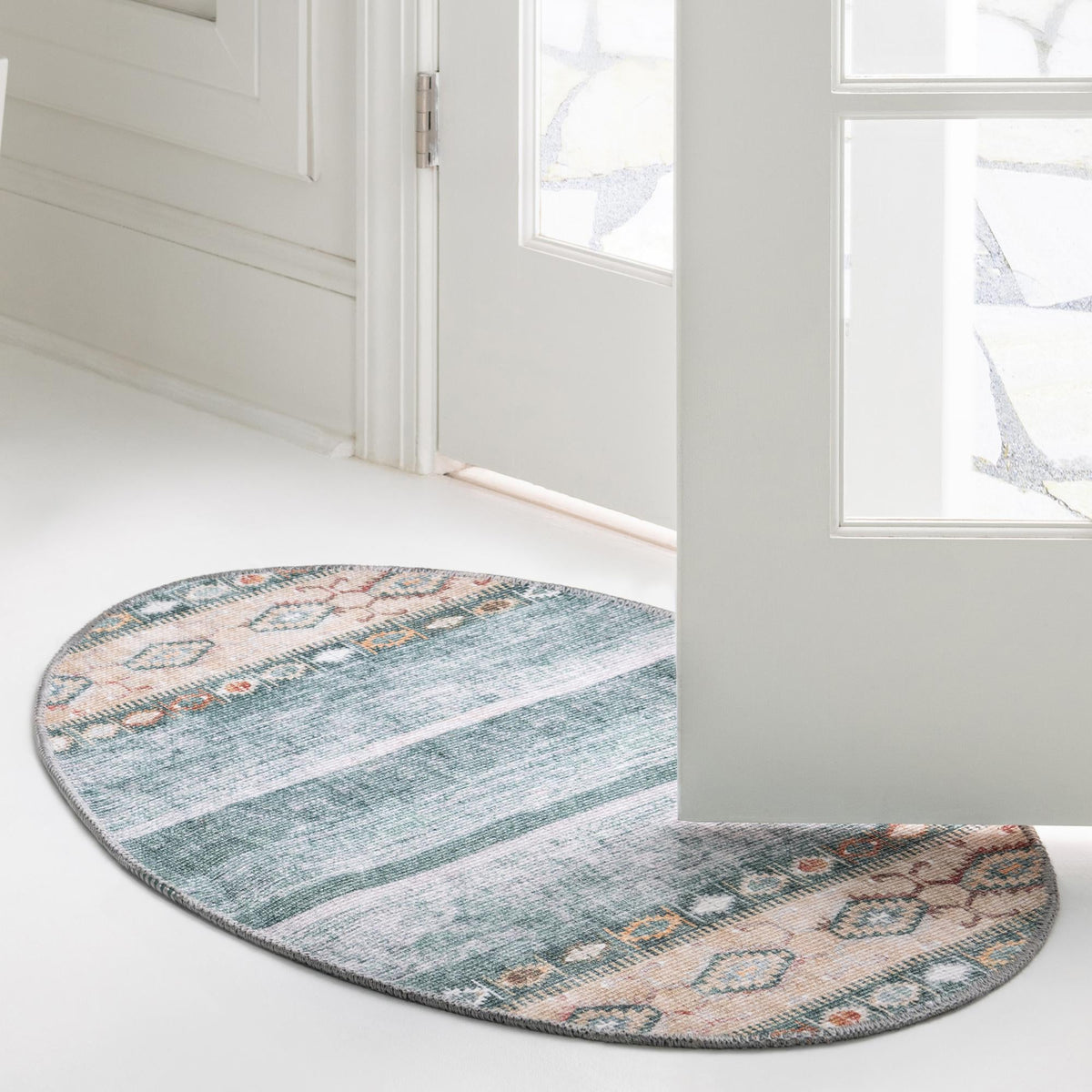 Heritage Elegance Collection Area Rug -  Edinburgh Oval Green  lifestyle 118