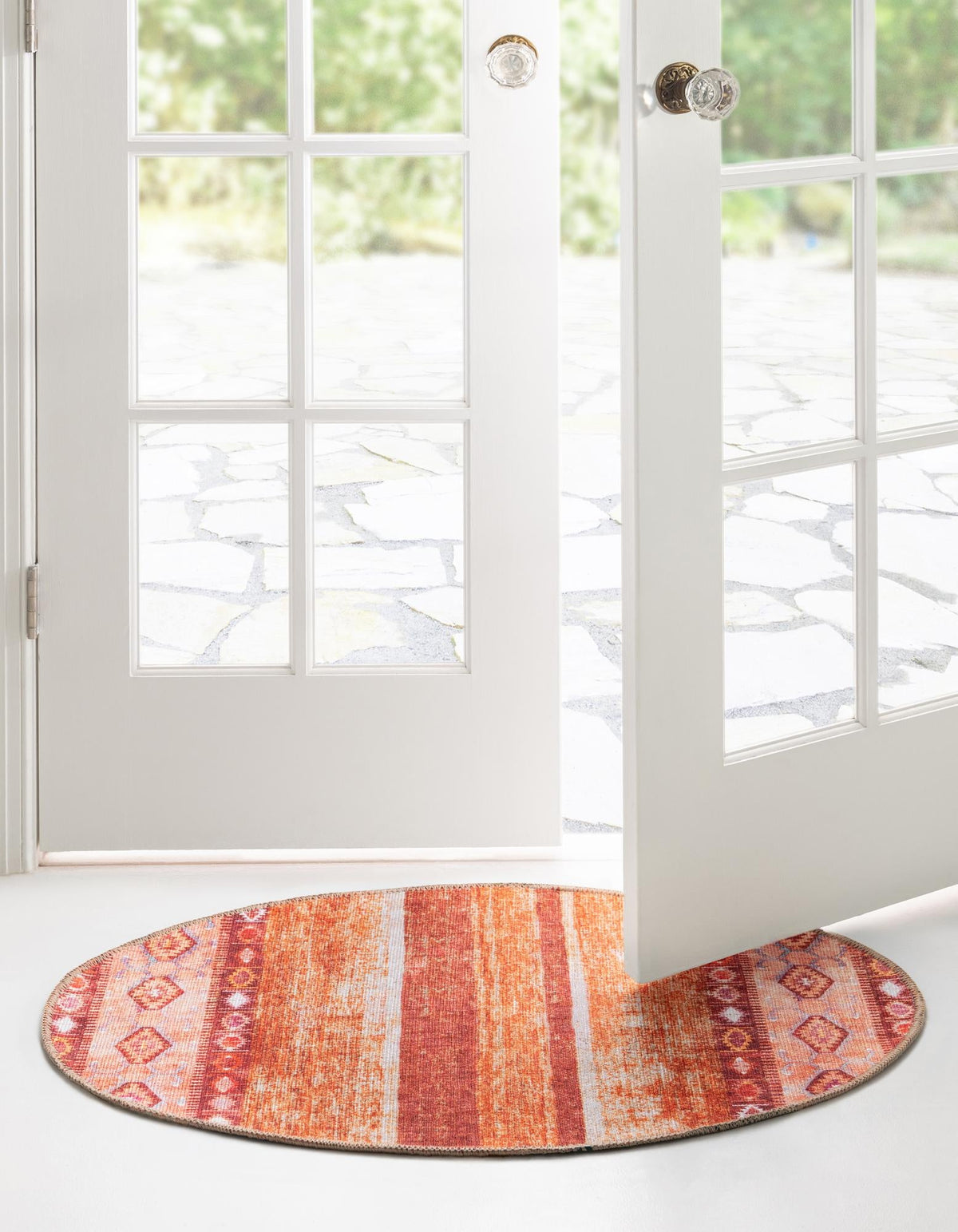 Heritage Elegance Collection Area Rug -  Edinburgh Oval Rust Red  lifestyle 63