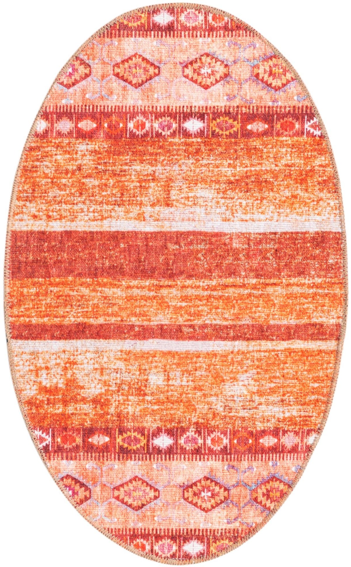 Heritage Elegance Collection Area Rug -  Edinburgh Oval Rust Red  lifestyle 89