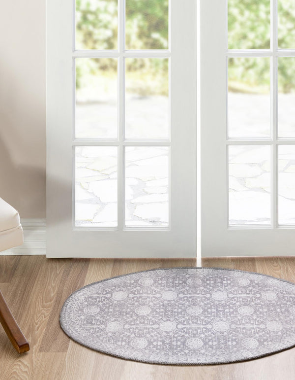 Heritage Elegance Collection Area Rug -  Chatsworth Oval Gray  lifestyle 53