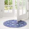 Heritage Elegance Collection Area Rug -  Chatsworth Oval Navy Blue  lifestyle 102