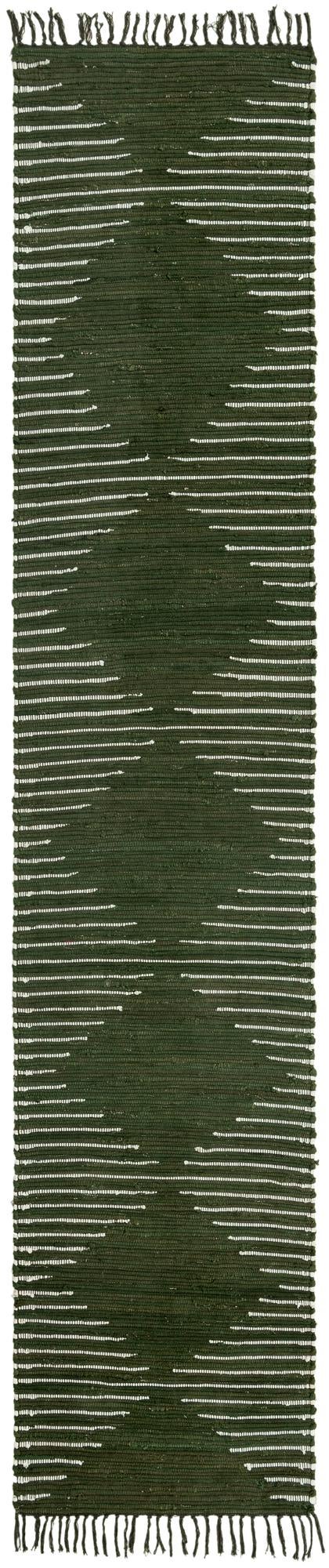 Thar Cotton Collection Area Rug - Jaisalmer (Green) Runner Green  lifestyle 40