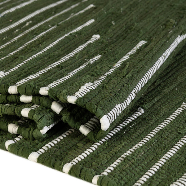 Thar Cotton Collection Area Rug - Jaisalmer (Green) Square Green  lifestyle 47
