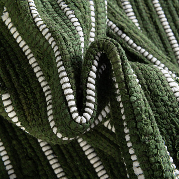 Thar Cotton Collection Area Rug - Jaisalmer (Green) Square Green  lifestyle 50