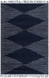 Thar Cotton Collection Area Rug - Jaisalmer (Navy Blue) Rectangle Navy Blue  lifestyle 2