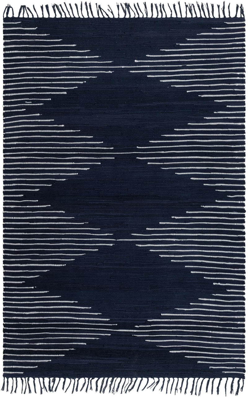 Thar Cotton Collection Area Rug - Jaisalmer (Navy Blue) Rectangle Navy Blue  lifestyle 2