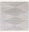 Thar Cotton Collection Area Rug - Jaisalmer (Light Gray) Square Light Gray  lifestyle 38