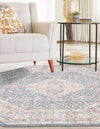 Regal Estates Collection Area Rug - Majesty Octagon Blue  lifestyle 69