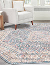 Regal Estates Collection Area Rug - Majesty Octagon Blue  lifestyle 82