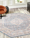 Regal Estates Collection Area Rug - Majesty Octagon Blue  lifestyle 90