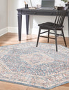 Regal Estates Collection Area Rug - Majesty Octagon Blue  lifestyle 119