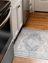 Regal Estates Collection Area Rug - Majesty Square Blue  lifestyle 81